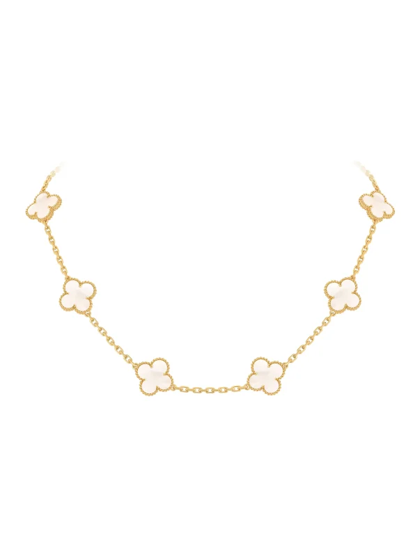 Van-Cleef-Arpels-Vintage-Alhambra-Necklace-10-Motifs-18k-Yellow-Gold-White-MOP-VCARA42800