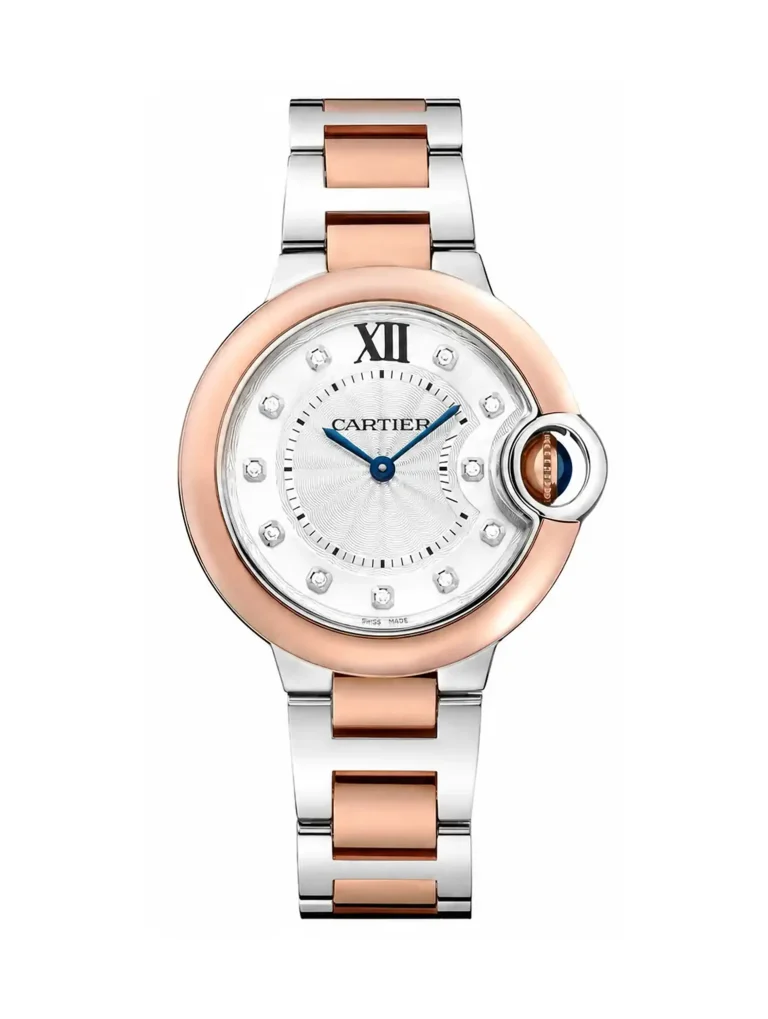 Ballon-Bleu-De-Cartier-Watch-Rose-Gold-Stainless-Steel-Silvered-Dial-Diamonds-Small-Model