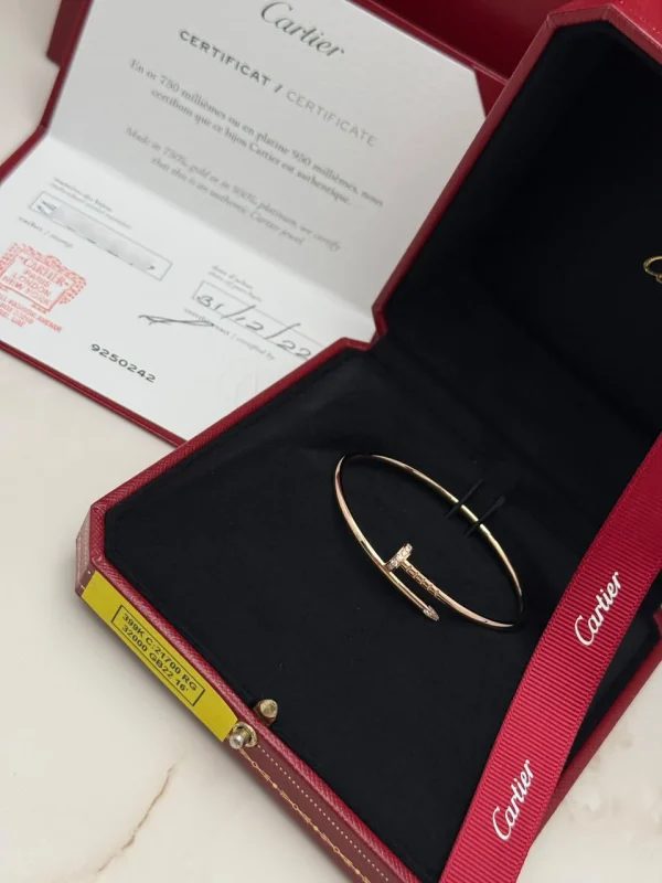Cartier-Juste-Un-Clou-Diamond-Bracelet-B6065817-18k-Rose-Gold-16-Certificate