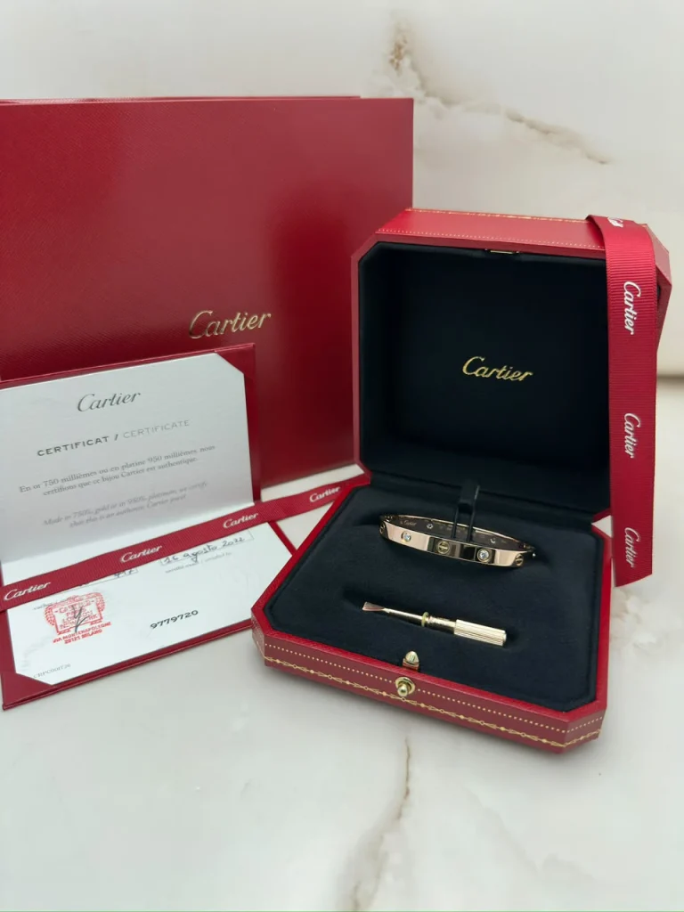 Cartier-Love-Bracelet-4-Diamonds-B6069917-18k-Rose-Gold-Full-Set
