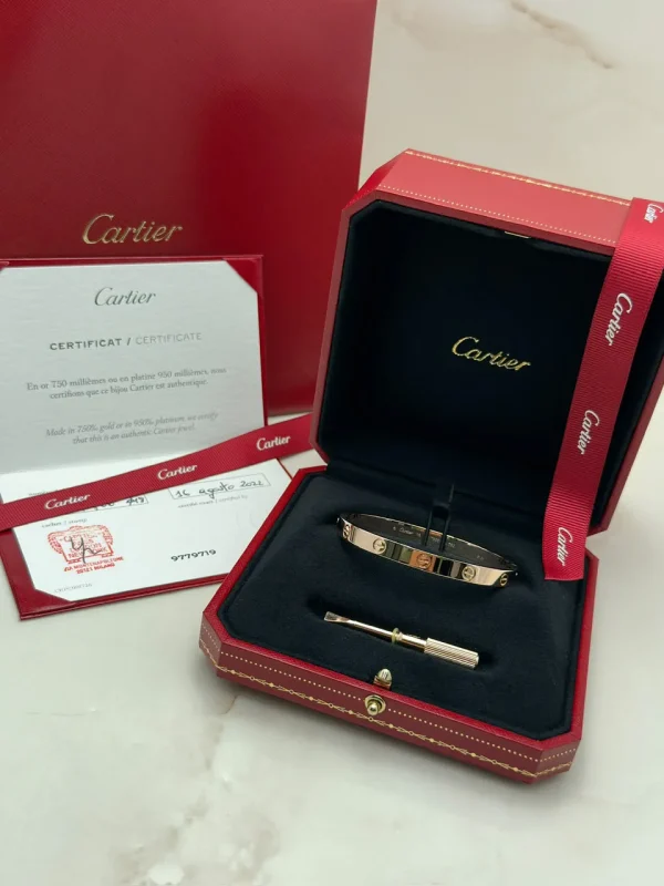 Cartier-Love-Rose-Gold-Bracelet-CRB6067418-18k-Rose-Gold-Certificate