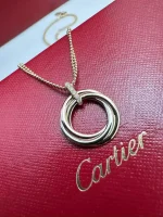 Cartier Trinity Medium Model Pendant B7224814 on the original red Cartier box