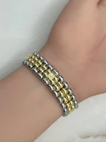 Chopard-Happy-Sport-Ladies-Watch-18k-Yellow-Gold-Steel-Quartz-Bracelet