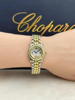 Chopard-Happy-Sport-Ladies-Watch-18k-Yellow-Gold-Steel-White-Dial