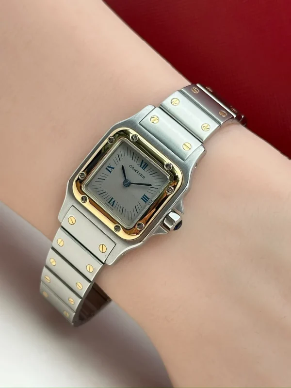 Santos-De-Cartier-Galbee-Watch-18k-Yellow-Gold-Stainless-Steel-Quartz