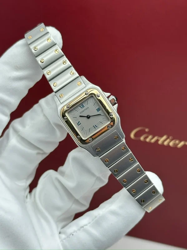 Santos-De-Cartier-Galbee-Watch-18k-Yellow-Gold-Stainless-Steel-Small-Model