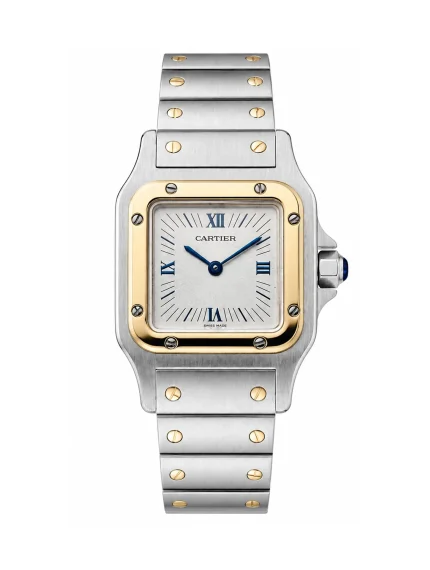 Santos-De-Cartier-Galbee-Watch-18k-Yellow-Gold-Stainless-Steel-Small-Model-Quartz
