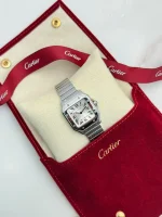 Santos-De-Cartier-Steel-Watch-WSSA0082-Small-Model-Silver-Dial