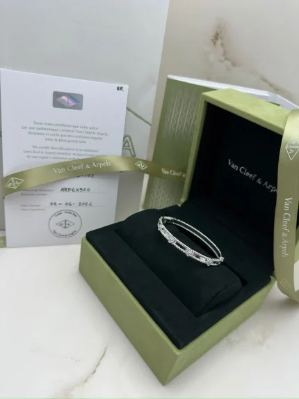 Van-Cleef-Arpels-Perlee-Sweet-Clovers-Bracelet-VCARP6X900-Small-Model-White-Gold-Authentic