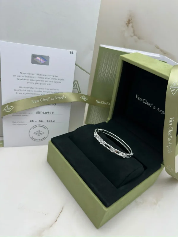 Van-Cleef-Arpels-Perlee-Sweet-Clovers-Bracelet-VCARP6X900-Small-Model-White-Gold-Authentic