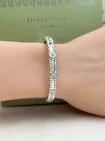 Perlee Sweet Clovers Bracelet in white gold with diamonds, product photo