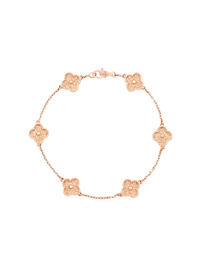 Van-Cleef-Arpels-Sweet-Alhambra-6-Motifs-Bracelet-VCARO8DD00-18k-Rose-Gold-Textured