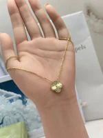 Van-Cleef-Arpels-Vintage-Alhambra-Guilloche-Pendant-VCARP4KL00-Yellow-Gold