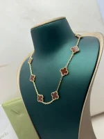Van-Cleef-Arpels-Vintage-Alhambra-Necklace-10-Motifs-18k-Yellow-Gold-Carnelian-42