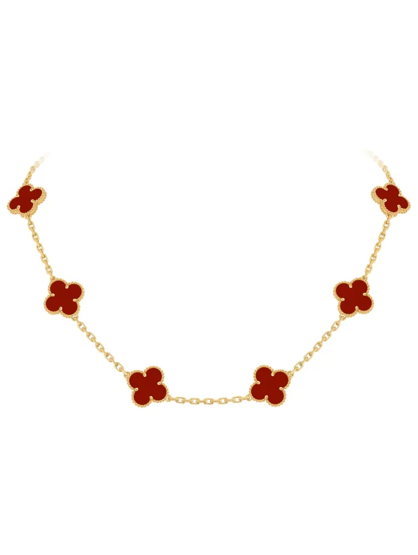 Van-Cleef-Arpels-Vintage-Alhambra-Necklace-10-Motifs-VCARD40600-18k-Yellow-Gold-Carnelian-42