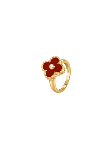 Van-Cleef-Arpels-Vintage-Alhambra-Ring-VCARD40800-Carnelian-Yellow-Gold-Diamond-51