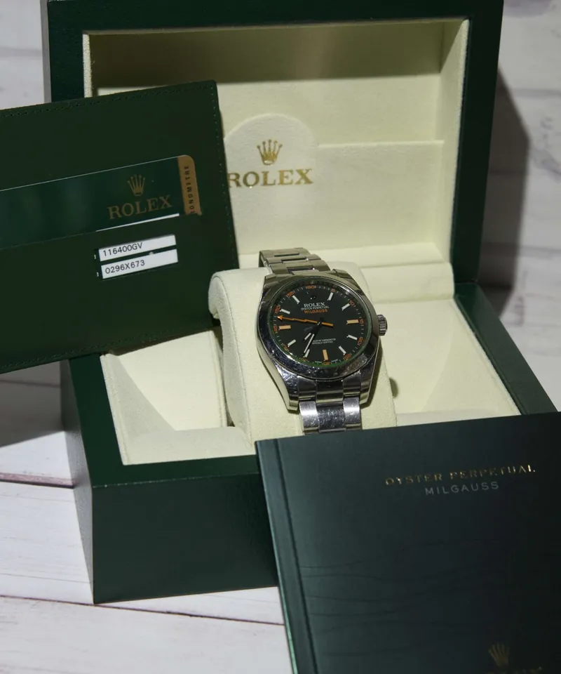 Rolex watch with original box and warranty card - full set to check before you buy in Dubai