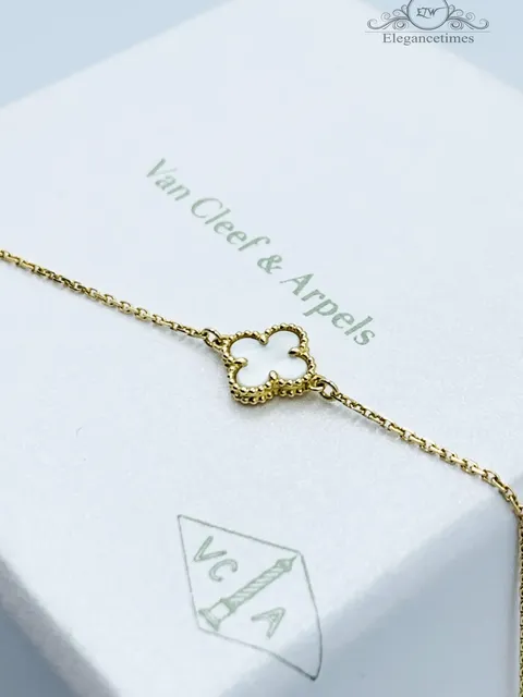 Van Cleef & Arpels Alhambra Sweet Alhambra bracelet in white mother-of-pearl, ref VCARF68800
